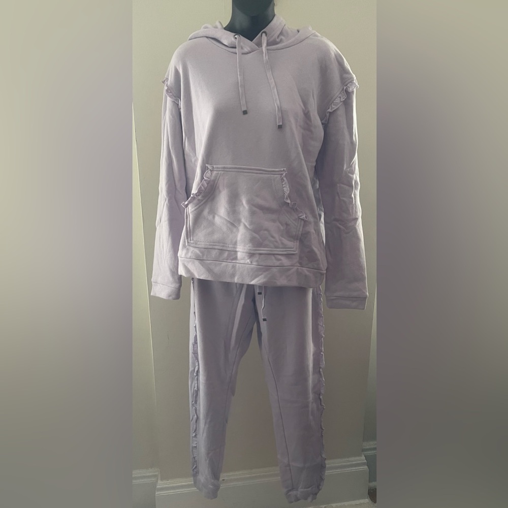 Make+Model Light Purple Ruffle Hoodie and Jogger Set